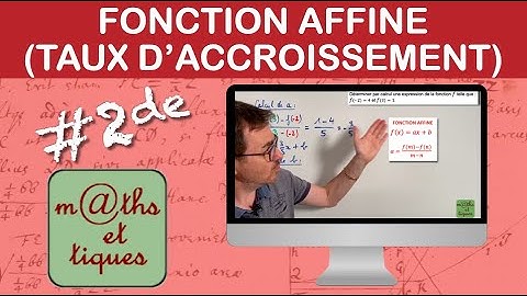 Déterminer une fonction affine avec le taux d