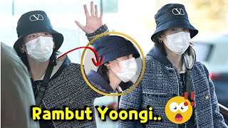 Min Yoongi berangkat ke LA dengan penampilan seperti ini?!