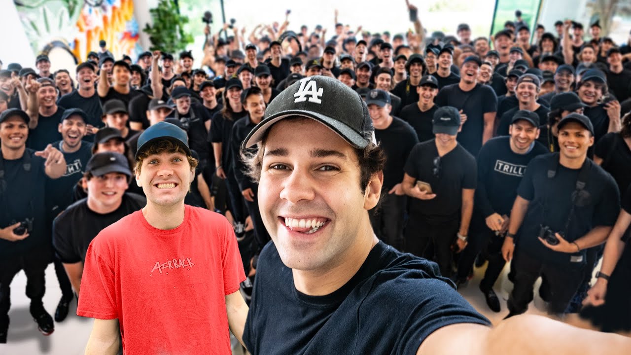 Surprising David Dobrik With 100 David Dobrik's!