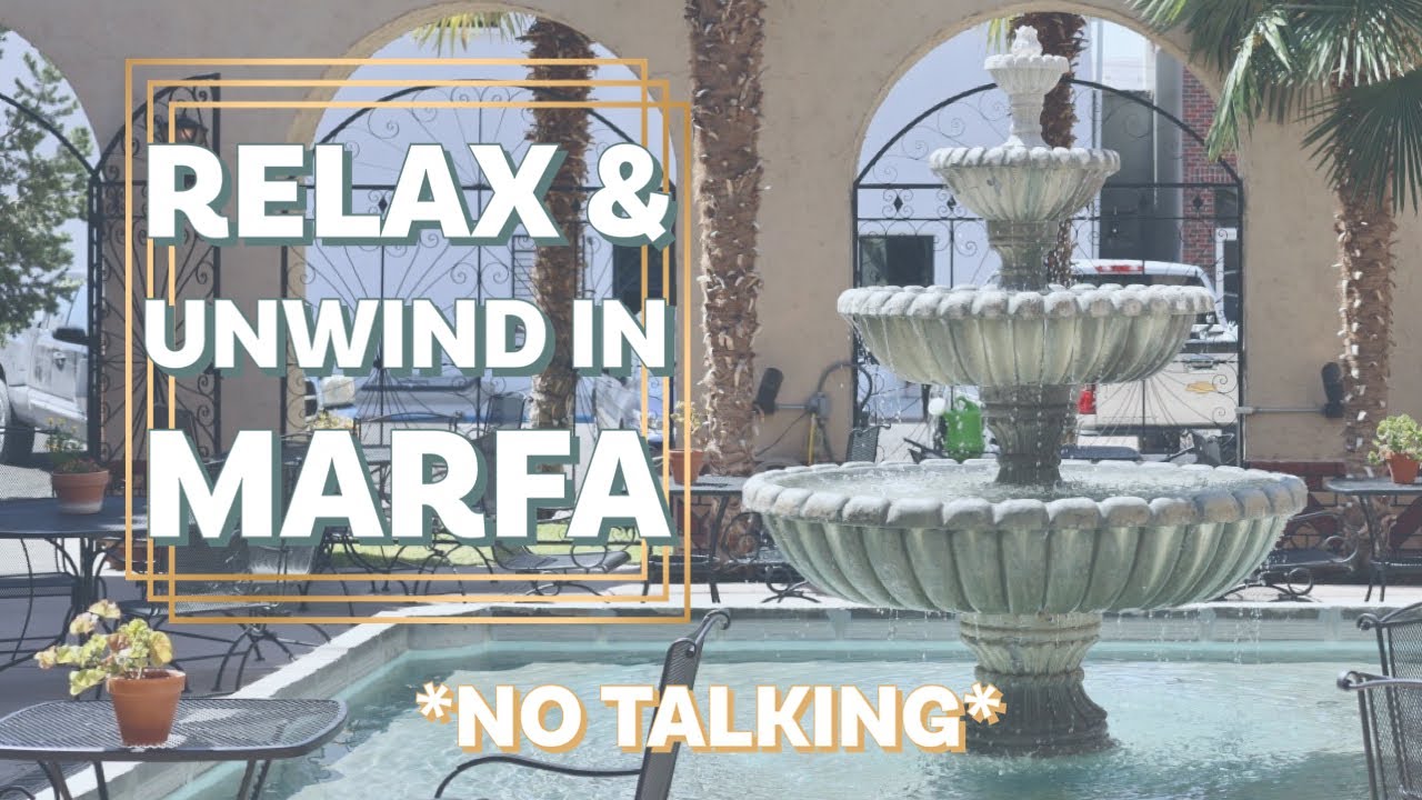 Relaxing Water Sounds at The Hotel Paisano in Marfa TX | ASMR for Sleep and Meditation (No Talking)