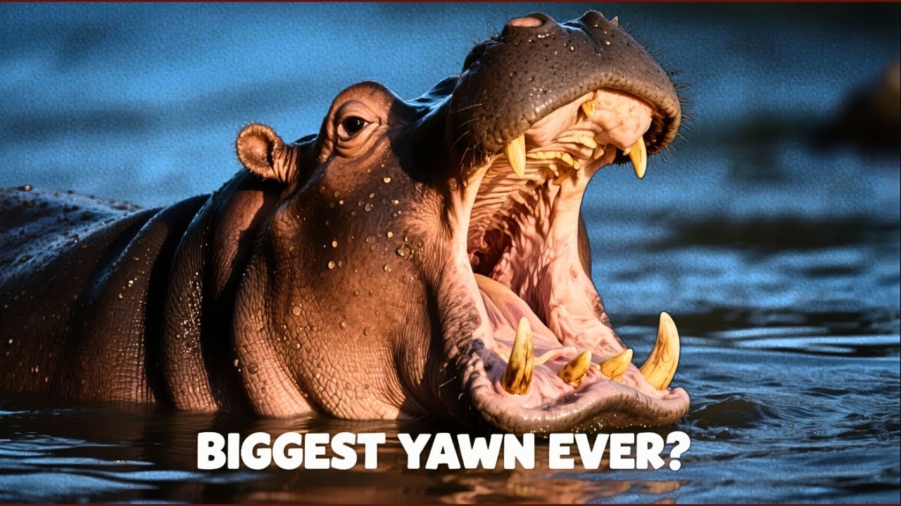 Hippo - Opens its giant mouth, “My jaws are a trap, dare ya