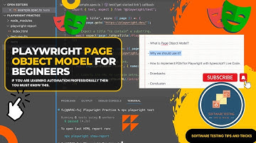Playwright tutorials for beginners- Page Object Model using Playwright and Typescript - Step by Step