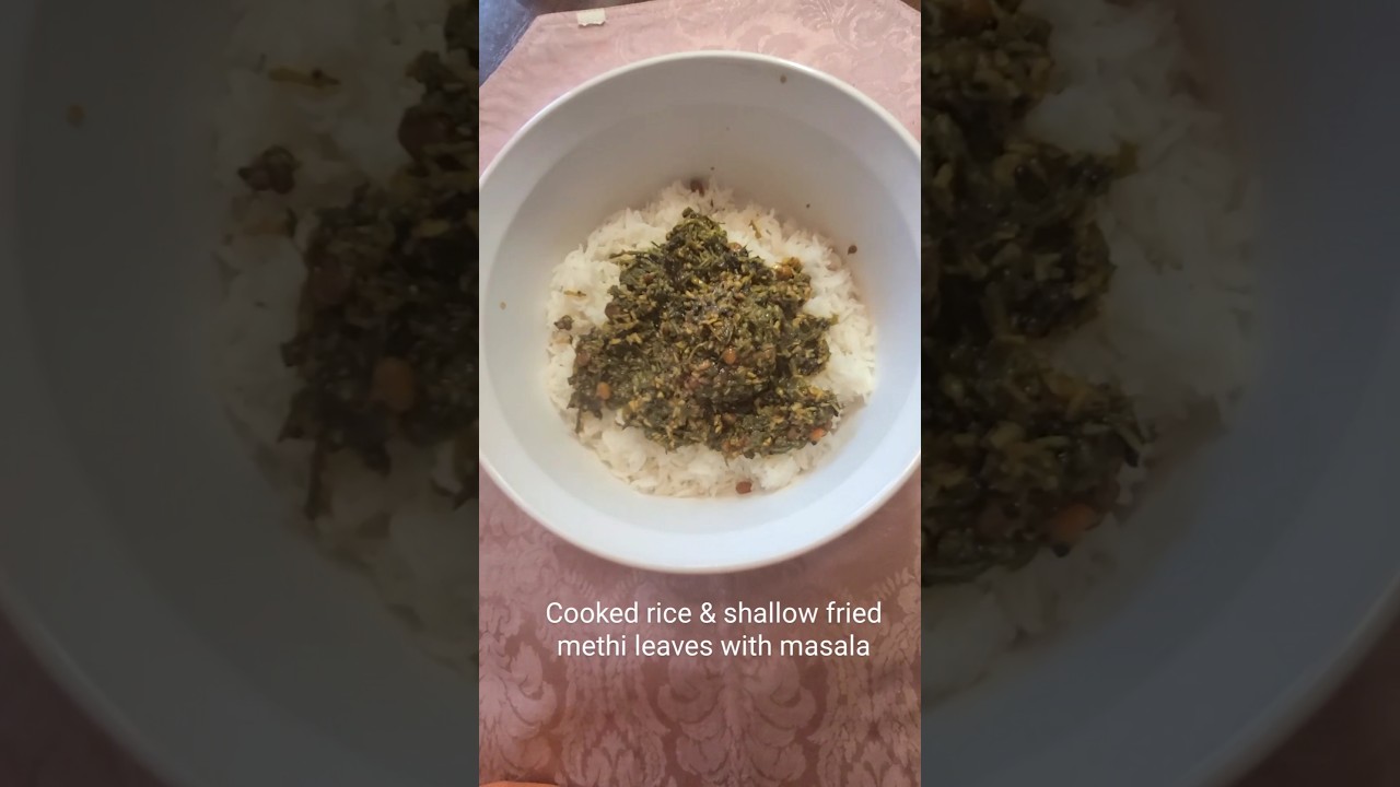 Making methi rice & soya beans for lunch 