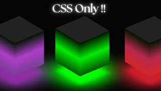 How to create Ambient Light CSS Effects | CSS 3D Glowing Cube Animation Effects