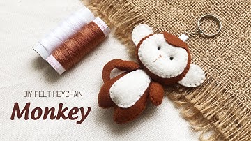 Làm Móc Khóa Vải Nỉ Con Khỉ | DIY - How To Make A Monkey Felt Keychain
