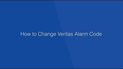 How to change Texecom Veritas alarm code