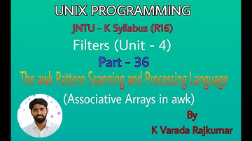 UNIX Programming (Part - 36) Filters (Associative Arrays in awk)
