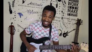 (Guitar tutorial) Aprann jwe bèl groove konpa akonpayman nan Fa majè.