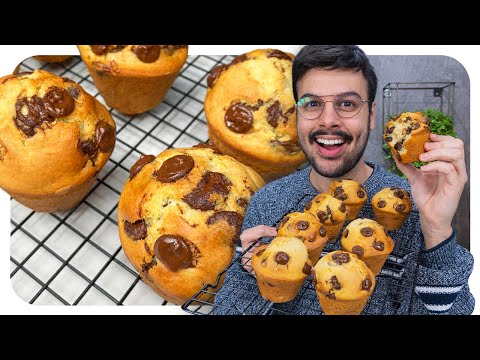 Vídeo: Muffins De Leite Assado Com Nozes E Chocolate