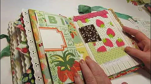 Fabric Covered Strawberry Journal: Final Flip Thro...