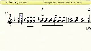 La Foule - Accordion Sheet Music chords