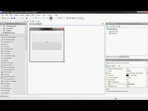 Visual Basic - Tutorial 01 - Basic "Hello World!".