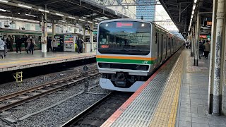 湘南新宿ラインE231系S-12宇都宮線直通快速宇都宮行き池袋駅発車