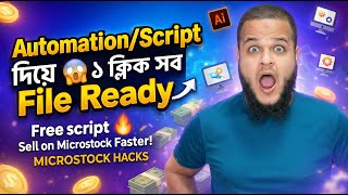 Stop Wasting Time in Illustrator 😱 | Free Script Automation for Microstock (Bangla Tutorial)