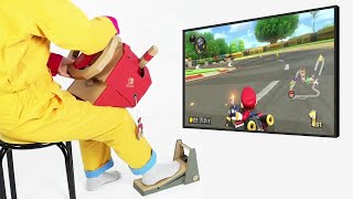 Mario Kart 8 Deluxe with the Nintendo Labo: Vehicle Kit