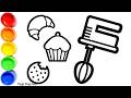 🍪🧁 Draw Cookies & Cupcake for Kids | Fun Learning Drawing ✏️🌈 | Kids Songs & Rhymes 🎵 | Yup Yup Go 👶