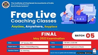Final Paper 1: FR | Topic: Ind AS 36 : Impairment of Assets | Session 1 | 19 Jan, 2023