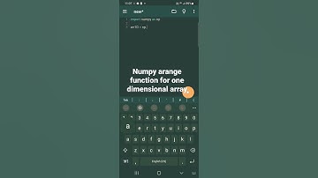 Numpy arange function for one dimensional array - Python Basics Numpy package