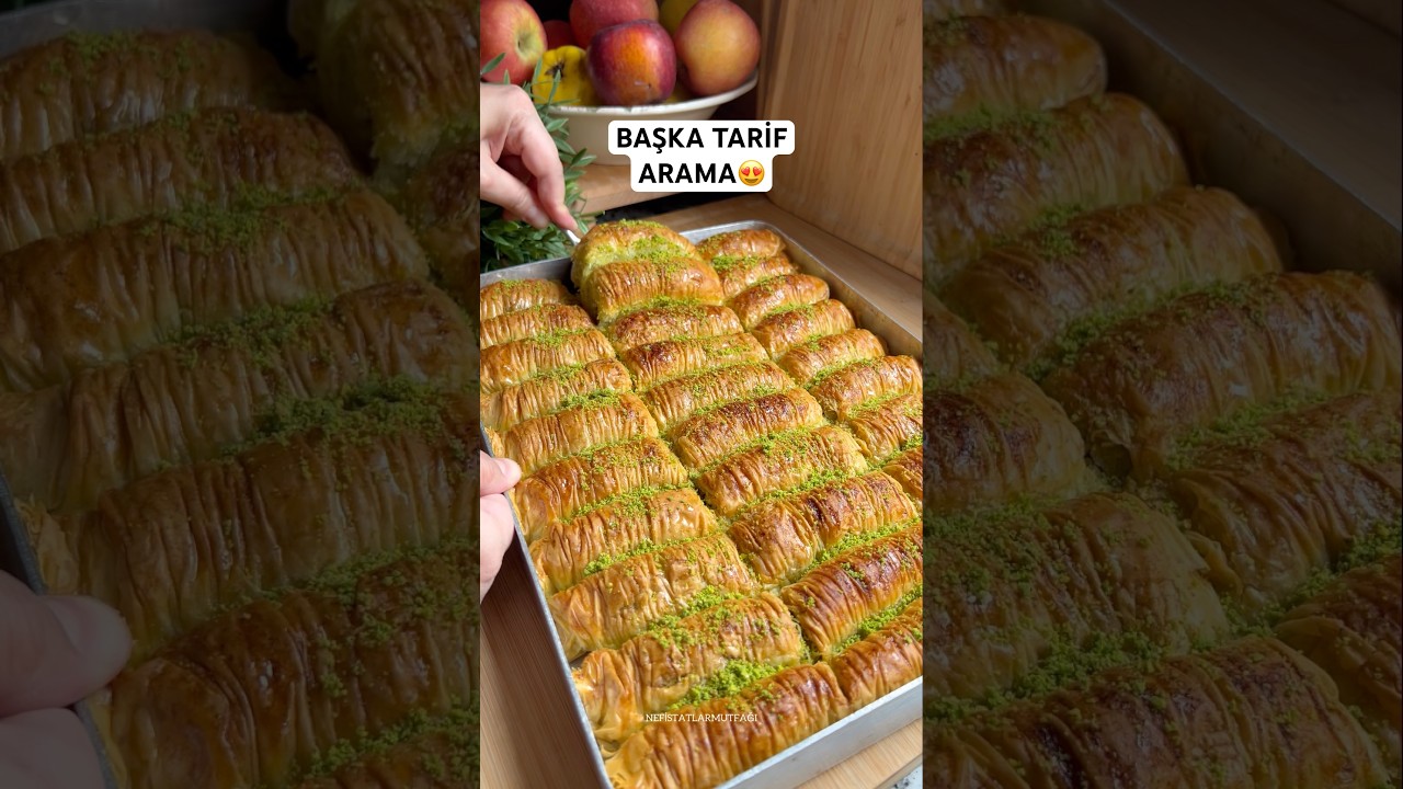 Hazır yufkadan baklava tarifi😍 #baklava #ramazan Malzemeler yorumda 👇👇
