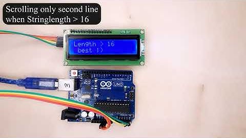 Arduino Uno I2C 16x2 CLCD Scroll Only one line