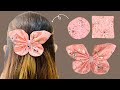 Just square and circle! Easy DIY Butterfly Bow Hair Clip