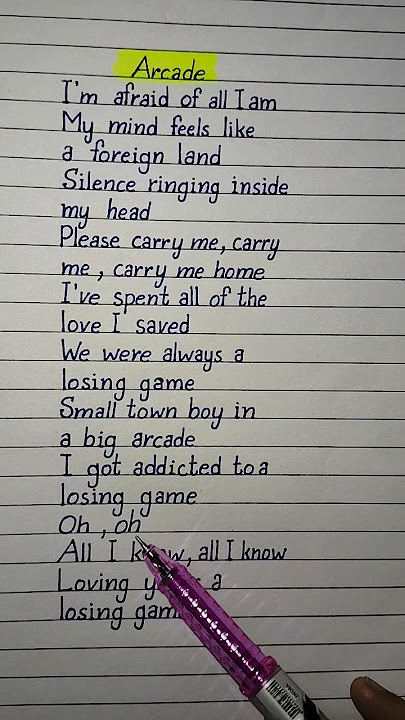 duncan laurence arcade lyrics
