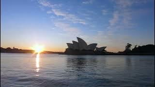 4K-HD - Sydney Opera House - Sunset Over the Sea in Australia