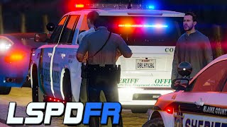 Crazy Police Impersonator Pulls Over Real Deputy Sheriff!  GTA 5 LSPDFR