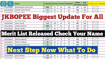 JKBOPEE Big Update Merit List Released Check Your Name And Deficient Documents