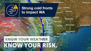 Severe Weather Update : Strong cold fronts to impact WA. Video current 1.00PM AWST 9 July 2021 screenshot 4