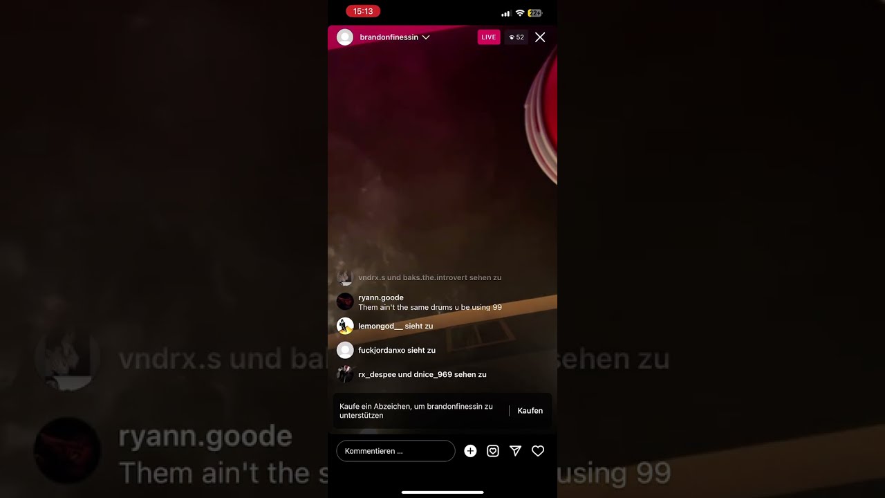 Brandon Finessin 🎺🥁 Live On Insta