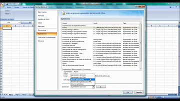 Como adicionar o Action no Excel?