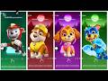 Paw Patrol   1Marshall vs 2Rubble vs 3Skye vs 4Chase Tiles Hop EDM Rush