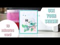 Use your stash Episode 1, 10 minutes Cute card, Spellbinders and Simon Says Stamp