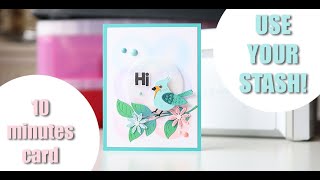 Use your stash Episode 1, 10 minutes Cute card, Spellbinders and Simon Says Stamp