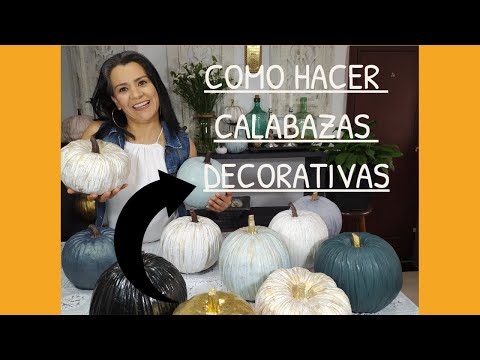 Video: Artesanías De Otoño De Calabaza Decorativa