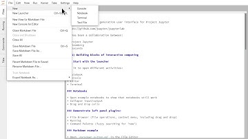 JupyterLab text file creation with menu