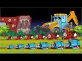 Big and Small Choo Choo Charles &amp; Thomas The Train Vs Monster Bull Dozer &amp; Train Eater Animation