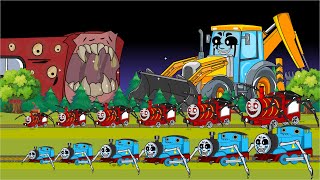 Big and Small Choo Choo Charles & Thomas The Train Vs Monster Bull Dozer & Train Eater Animation