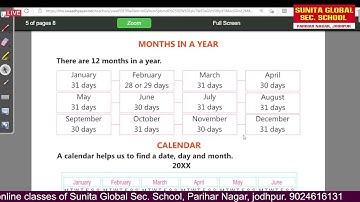 Class 2nd Maths Chapter 9 Time and Calendar  Part 3  By Ritika Rathore