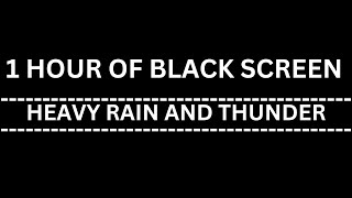 !!! 1 HOUR Rainfall ASMR: Relaxing Black Screen for Sleep and Study'