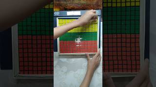 Making Lithuania Mosaic With Mini Cubes #viral #puzzle  #cube #ytshorts #shorts #flag