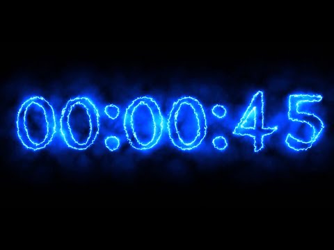 blue smoke neon timer 45 seconds stopwatch