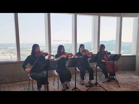 시그니엘서울 리셉션 로비연주 현악4중주 엘가 사랑의인사 웨딩연주/결혼식연주