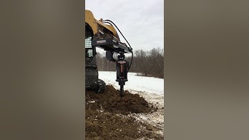 Two-Speed Earth Auger In Action: Premier Attachments