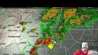 7:00pm:  Severe Thunderstorm Warning Cleveland County