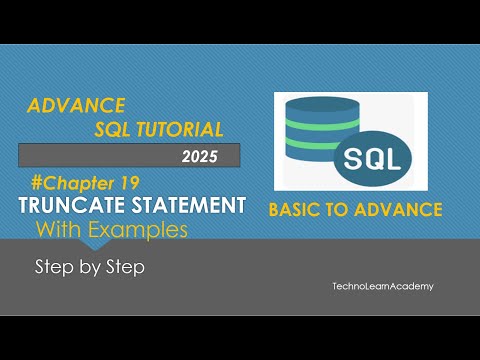 MS SQL Truncate Statement | Learn How to use Truncate Statement in SQL