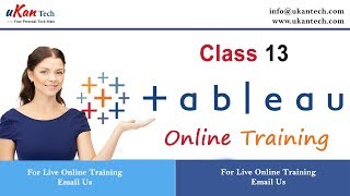 Tableau Online Training Video Class 13 - Complete Video Course For Beginners