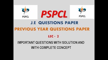 PSPCL Junior Engineer (J.E) Previous year Question Paper||SSC JE Question paper|2019