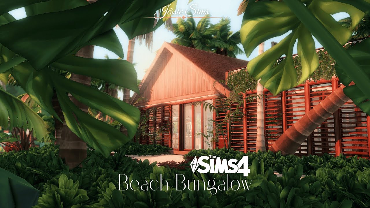 BEACH BUNGALOW - The Sims 4 // NO CC SPEED BUILD - YouTube